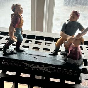 Vintage Hometown Battery cast Iron Bank